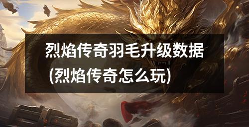 烈焰传奇羽毛升级数据 (烈焰传奇怎么玩)