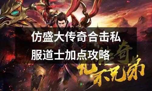 仿盛大传奇合击私服道士加点攻略